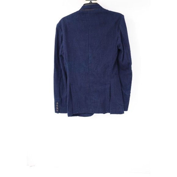 Apolis Global Citizen sport coat mens sz P three button indigo wool blend blazer - Picture 4 of 15